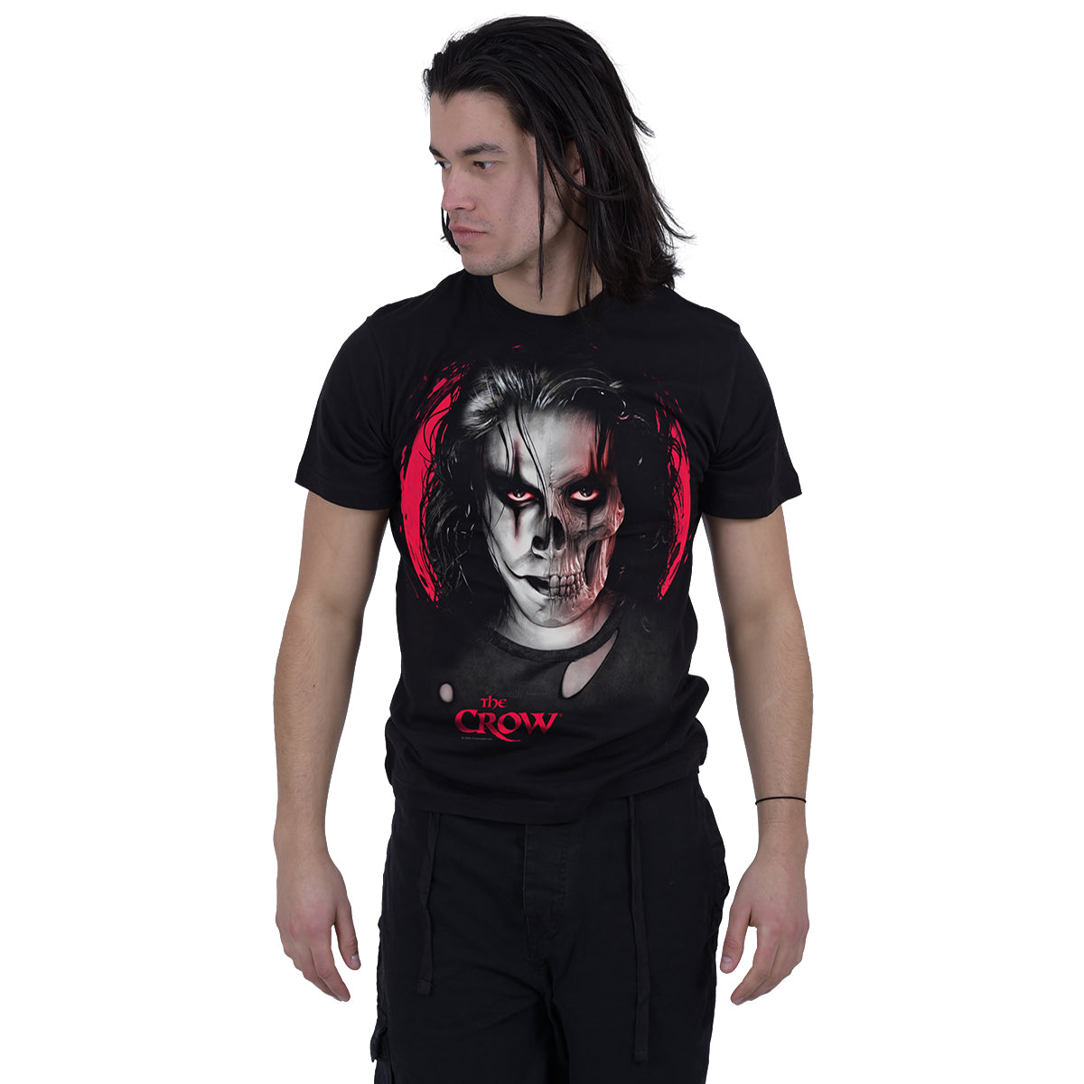 THE CROW - SKULL FACE - Camiseta con estampado frontal Negro