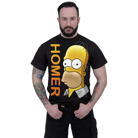 THE SIMPSONS - HOMER PORTRAIT - Camiseta con estampado frontal Negro