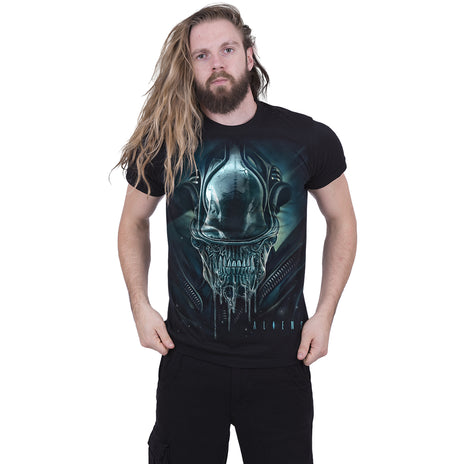 ALIEN - XENO MORPH - Camiseta con estampado frontal Negro