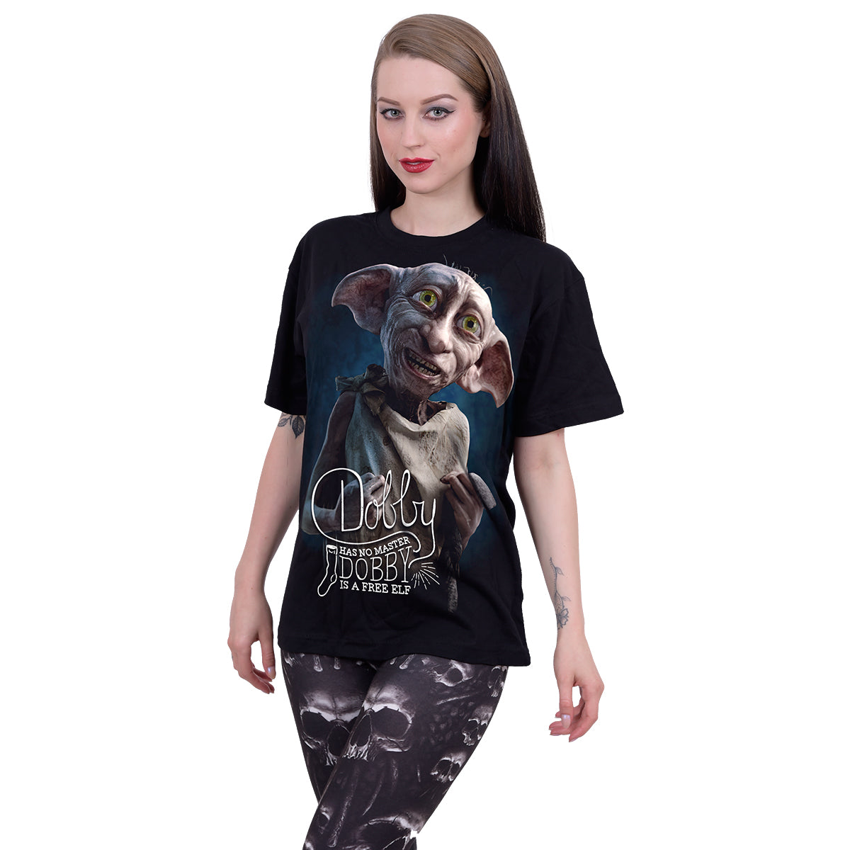 DOBBY - Camiseta con estampado frontal Negro