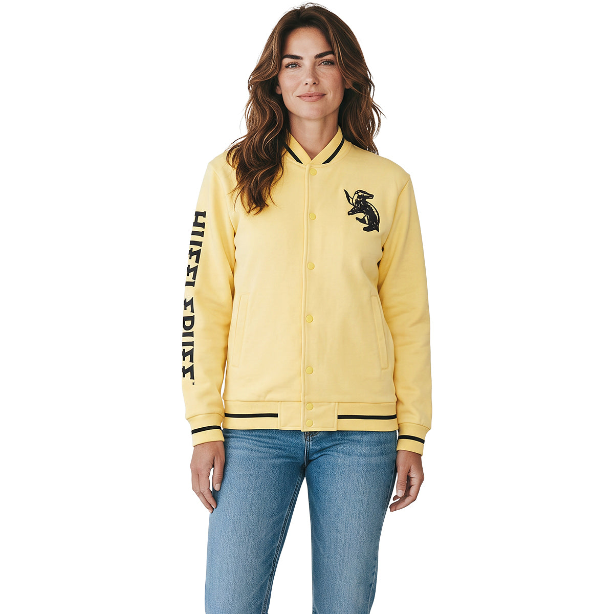 HARRY POTTER - HUFFLEPUFF CHEST ICON - Baseball Jacket Dark Yellow