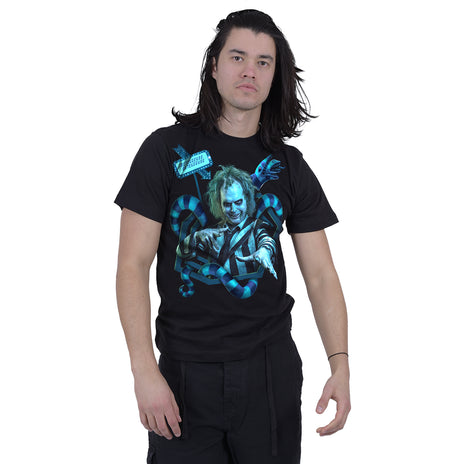 BEETLEJUICE 2 - SANDWORM PORTAL - Camiseta con estampado frontal Negro