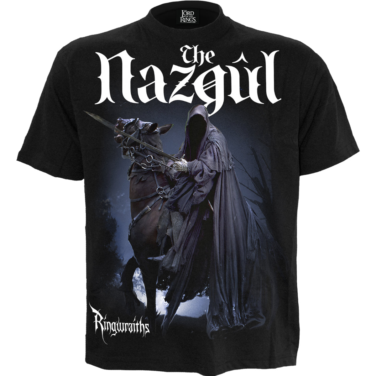 LOTR - EL NAZGUL - RINGWRAITHS - Camiseta con estampado frontal Negro