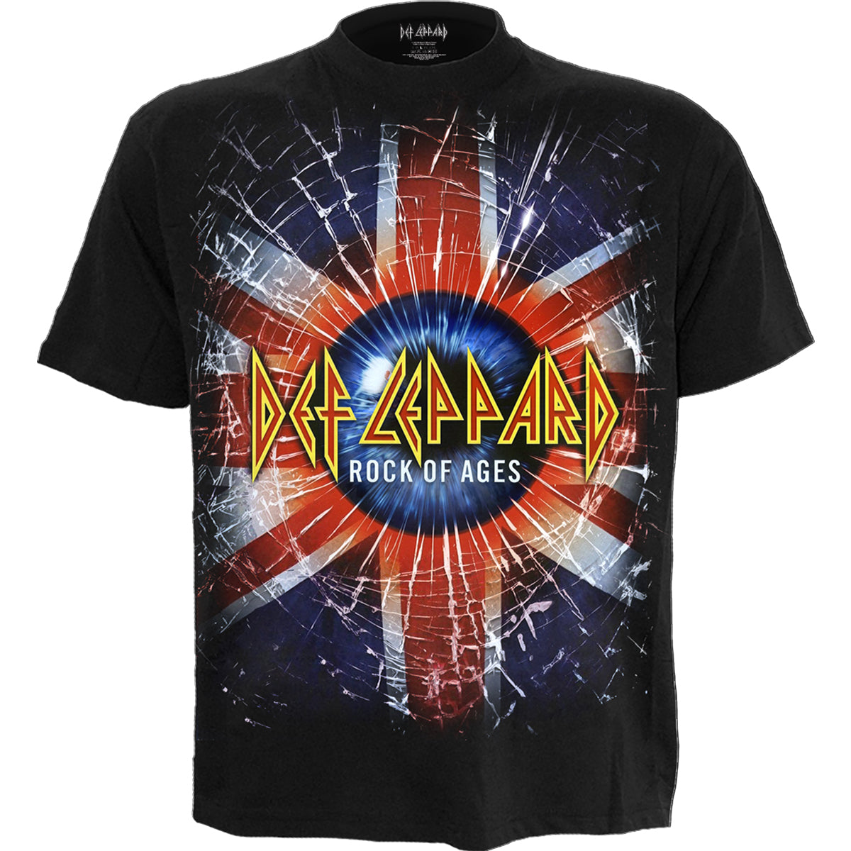 DEF LEPPARD - ROCK OF AGES - Camiseta con estampado frontal Negro