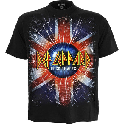 DEF LEPPARD - ROCK OF AGES - Camiseta con estampado frontal Negro
