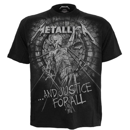 METALLICA - STONED JUSTICE - Front Print T-Shirt Black