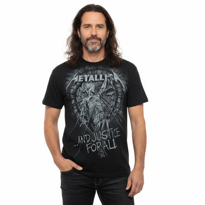 METALLICA - STONED JUSTICE - Front Print T-Shirt Black