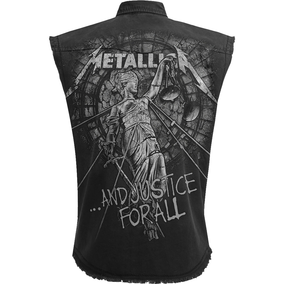 METALLICA - STONED JUSTICE - Camiseta sin mangas Stone Washed Worker Negro