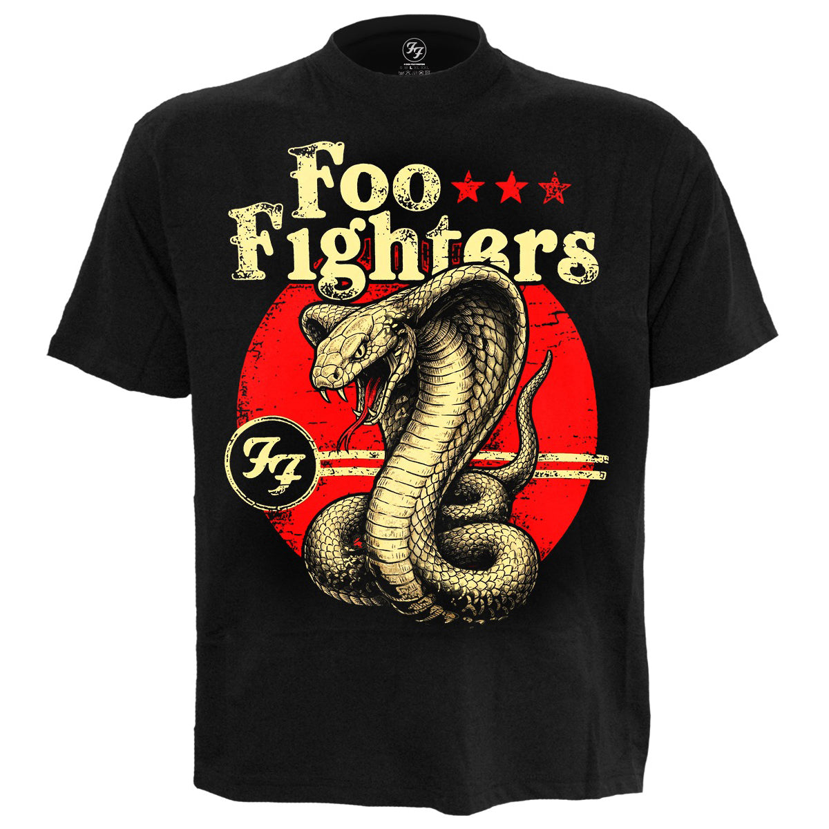 FOO FIGHTERS - COBRA - Front Print T-Shirt Black