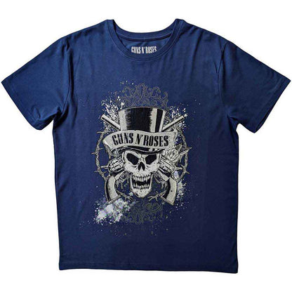 GUNS N' ROSES - FADED SKULL - T-Shirt Blue