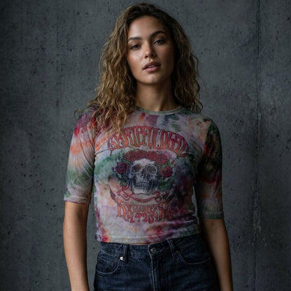 GRATEFUL DEAD - STONY BROOK BERTHA - Ladies Crop Top White