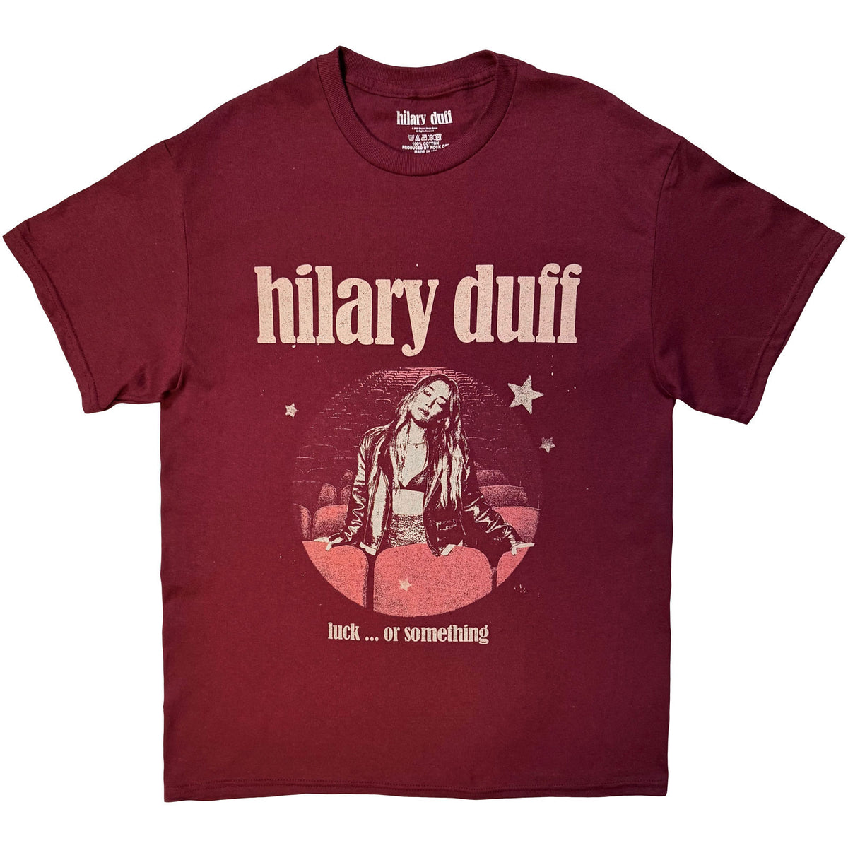 HILARY DUFF - SEAT ROWS - T-Shirt Maroon Red