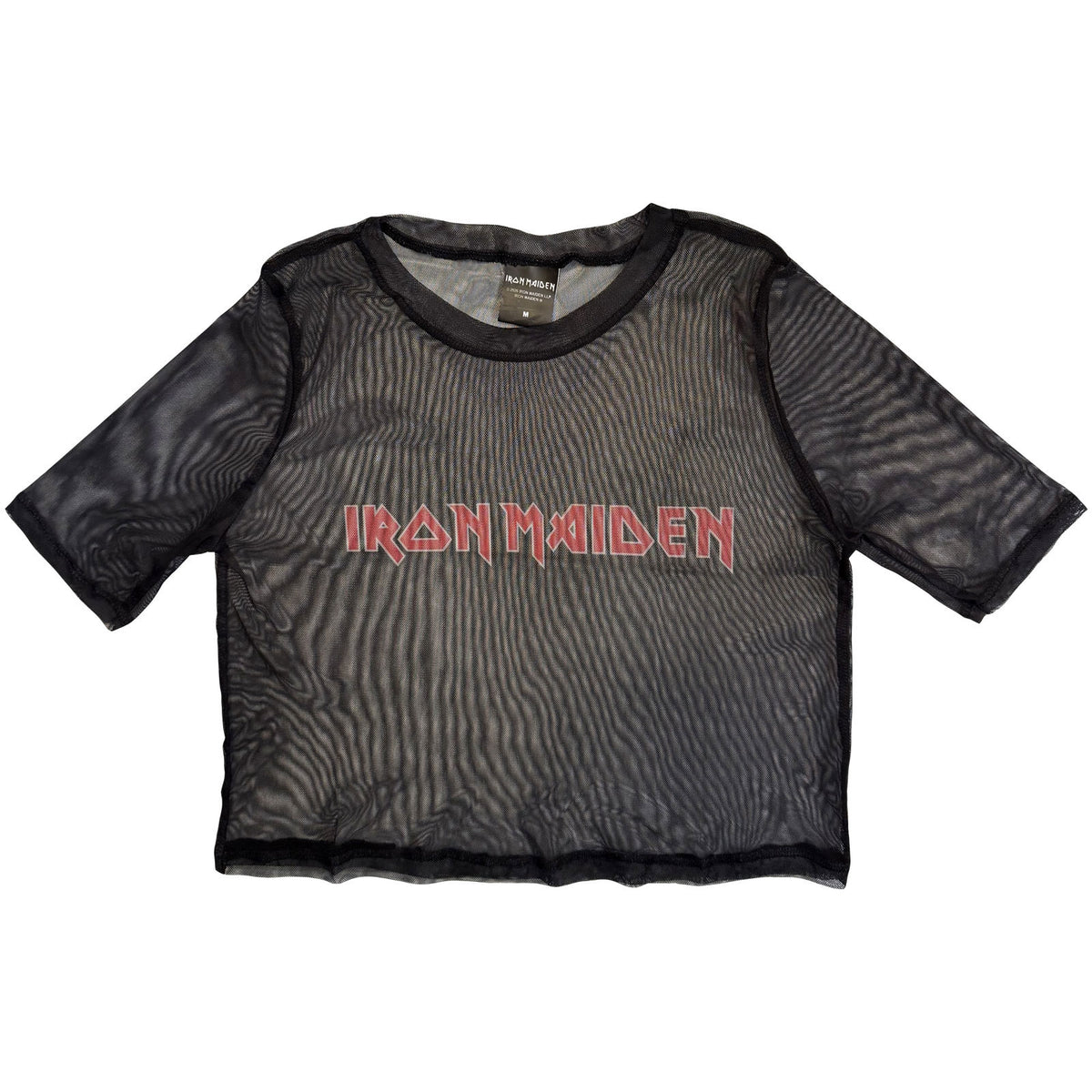 IRON MAIDEN - LOGO - Ladies Crop Top Black