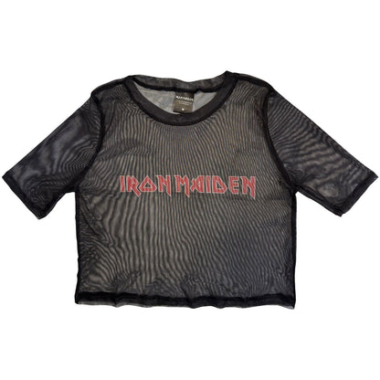 IRON MAIDEN - LOGO - Ladies Crop Top Black