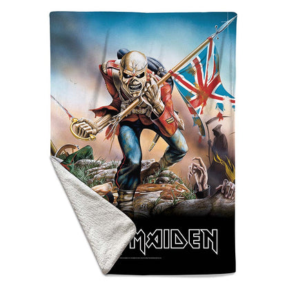Rocksax Iron Maiden Sherpa Fleece Blanket - Trooper