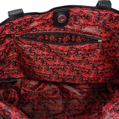 BURNT ROSE - Bolso Tote - Piel de PU de primera calidad con tachuelas