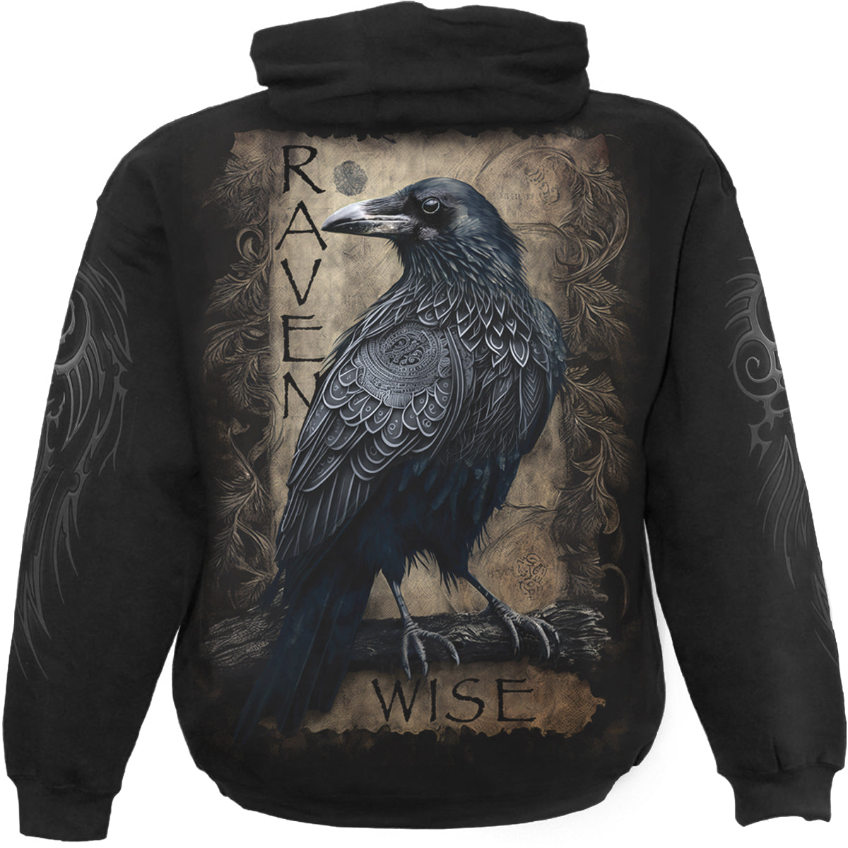 RAVEN WISE - Sudadera con capucha Negra