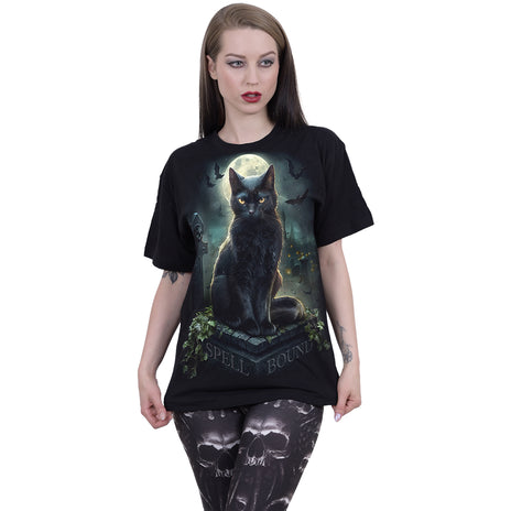 SPELL BOUND - Camiseta con estampado frontal Negro