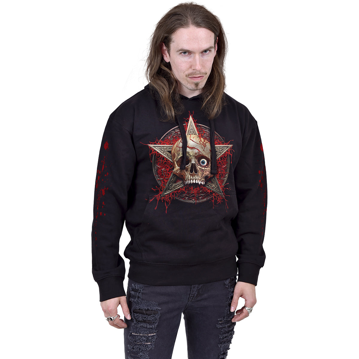 CREEPING CURSE - Sudadera con capucha Negra