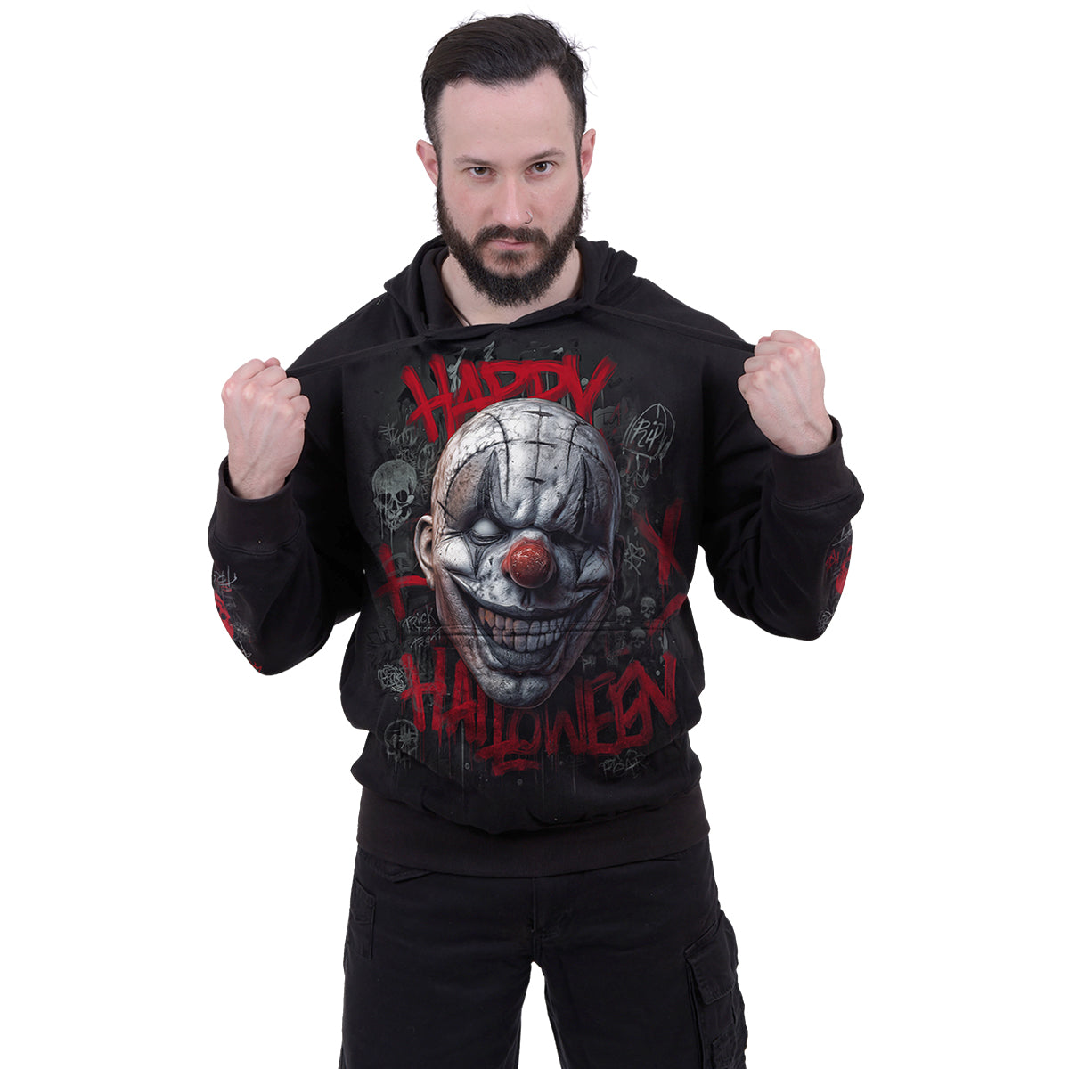 HAPPY HORROWEEN - Sudadera con capucha Negra