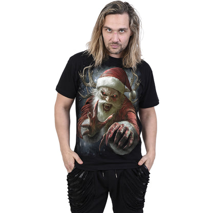 NAUGHTY OR NICE SANTA - Camiseta Negro