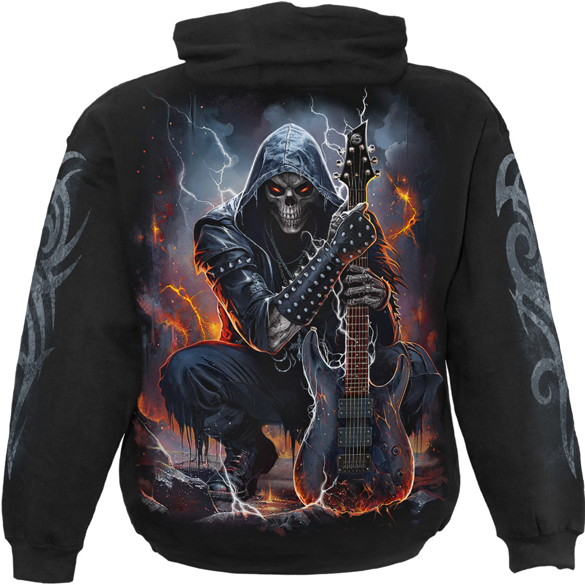 DEATH ROCKER - Sudadera con capucha Negra