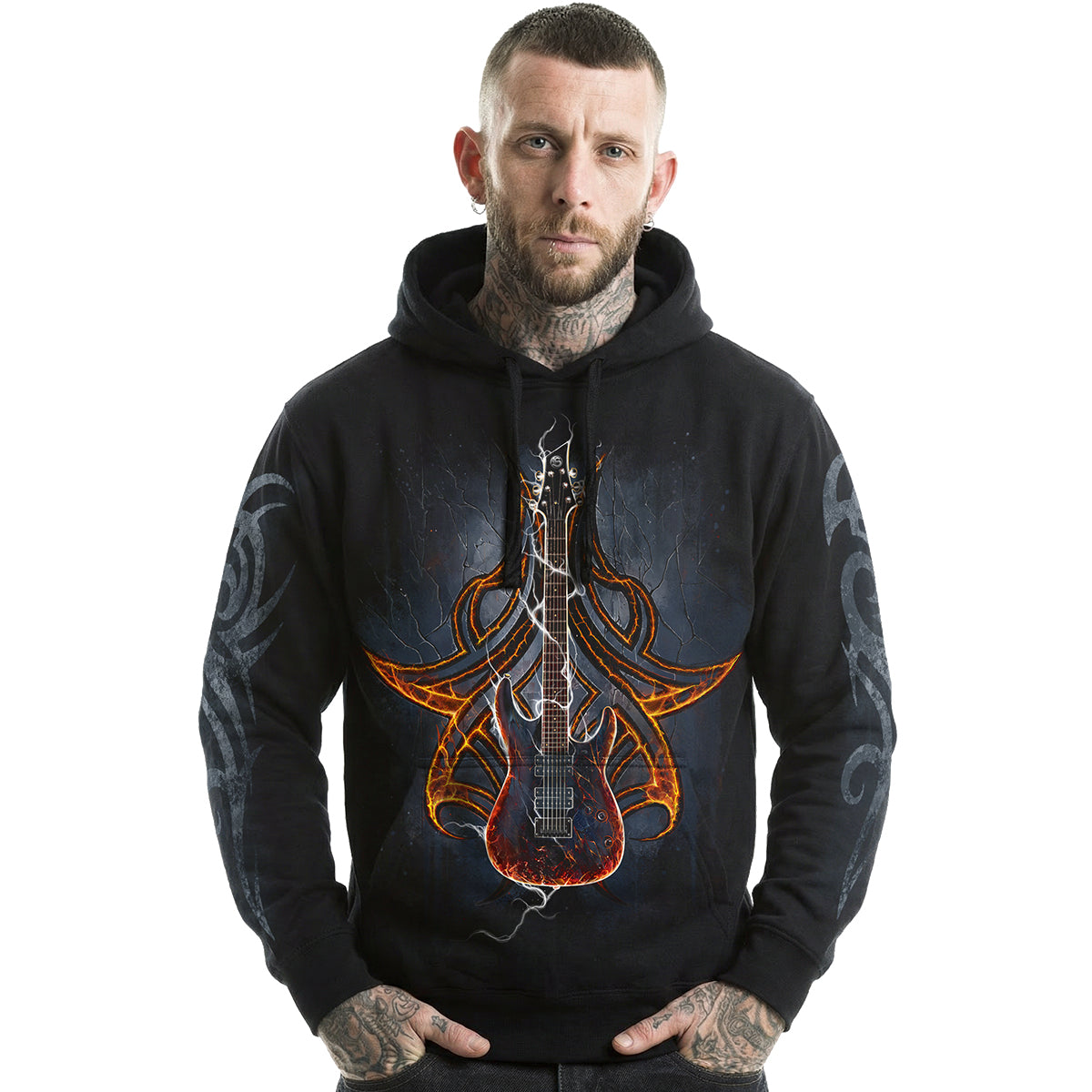 DEATH ROCKER - Sudadera con capucha Negra