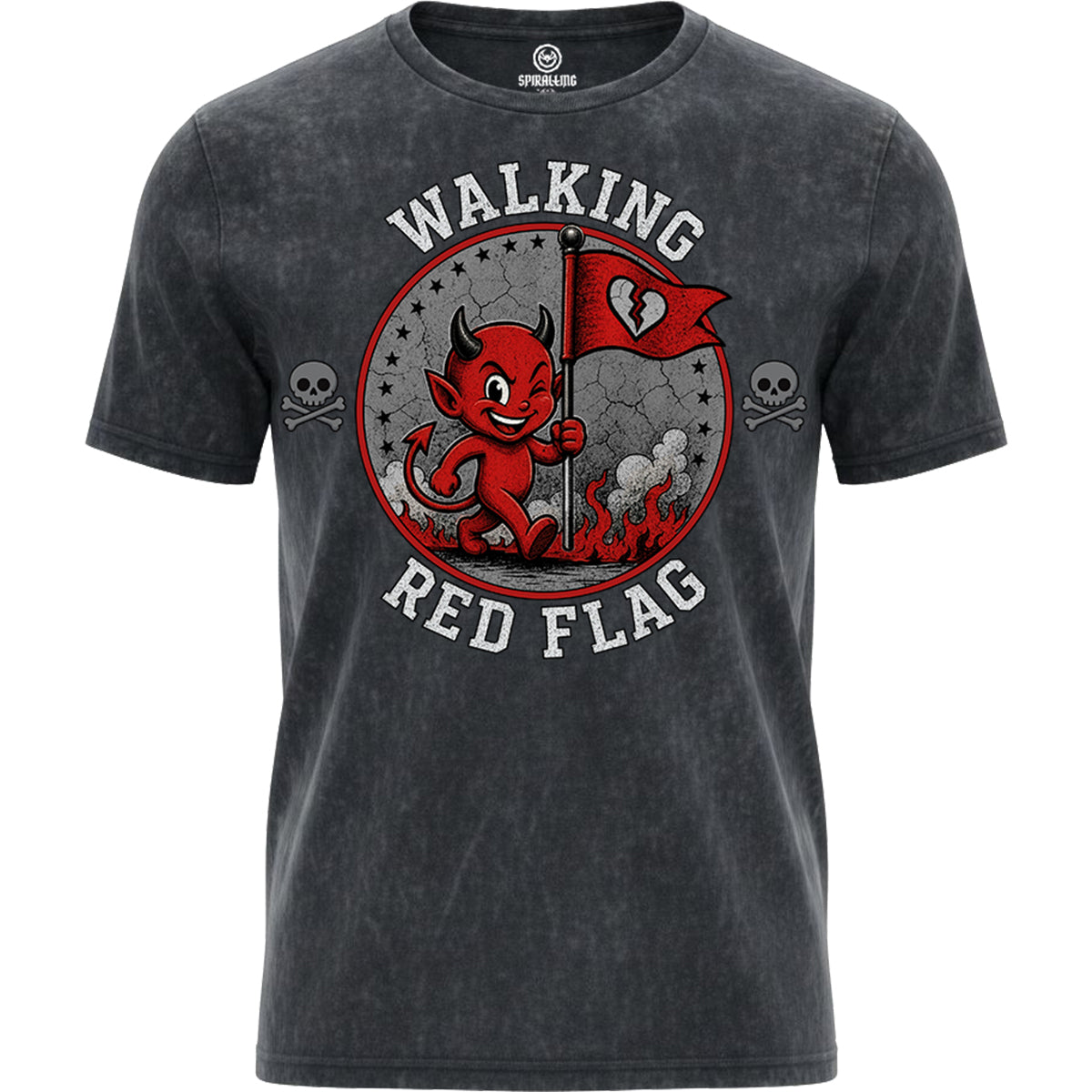 RED FLAG - Camiseta con lavado ácido