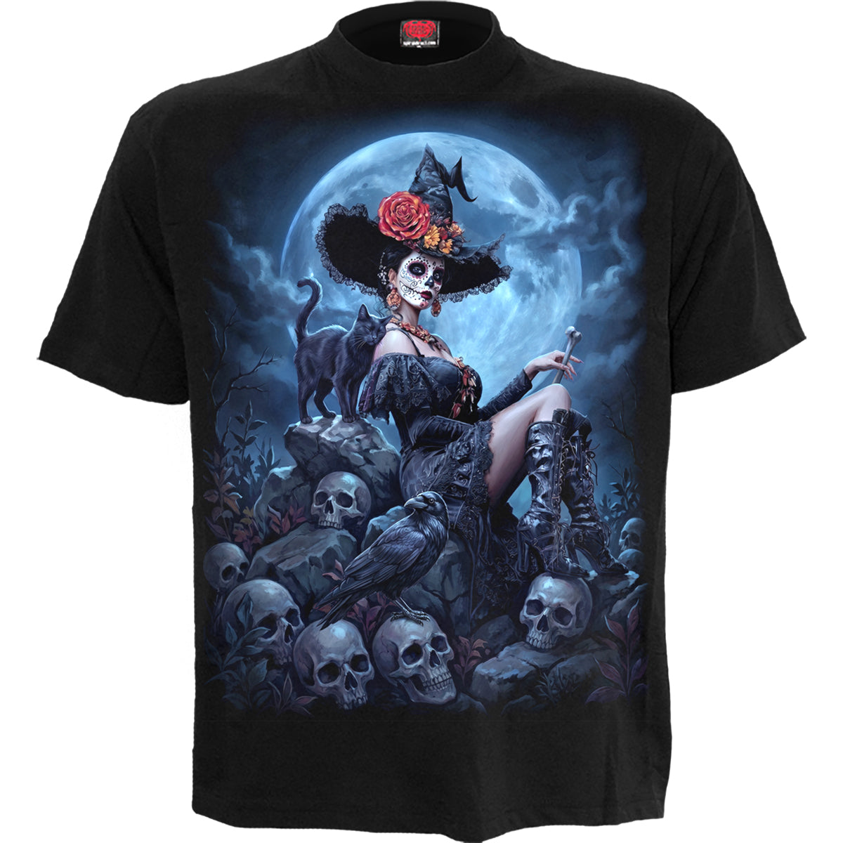 NIGHT OF THE DEAD - Camiseta con estampado en la parte delantera, negra