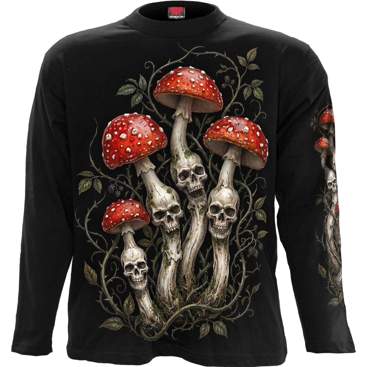 SHROOMS - Camiseta de manga larga negra