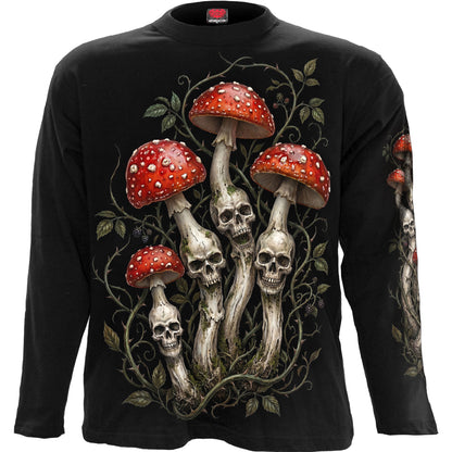 SHROOMS - Camiseta de manga larga negra