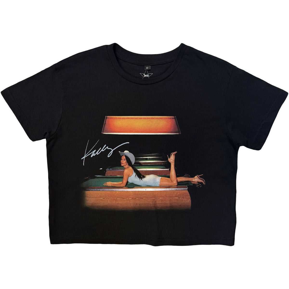 KACEY MUSGRAVES - POOL TABLE - Ladies Crop Top Black