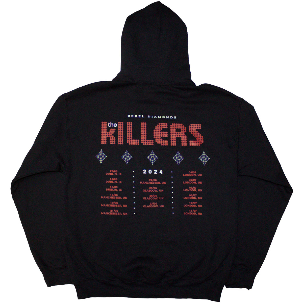 THE KILLERS - TOUR '24 REBEL DIAMONDS - Pullover Hoodie Black