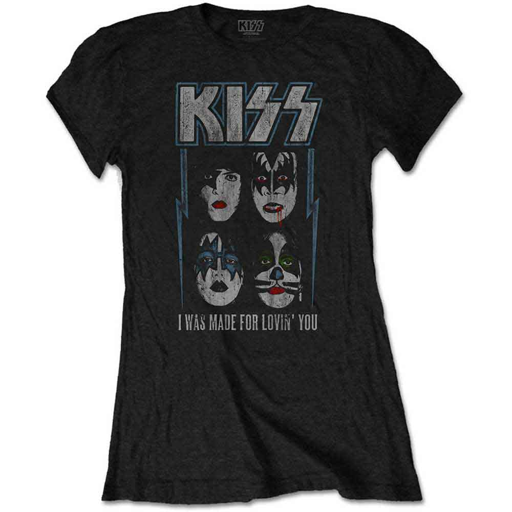 KISS - MADE FOR LOVIN' YOU - Ladies T-Shirt Black