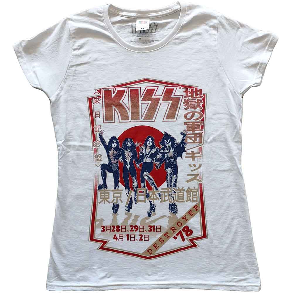 KISS - DESTROYER TOUR '78 - Ladies T-Shirt White