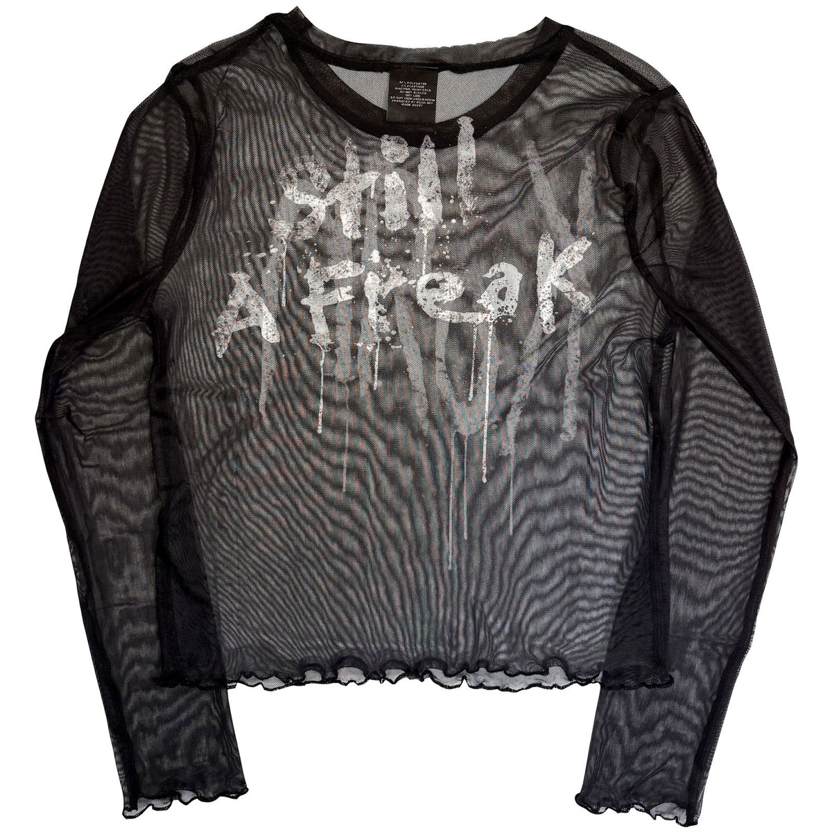KORN - STILL A FREAK - Ladies Long Sleeve Crop Top Black