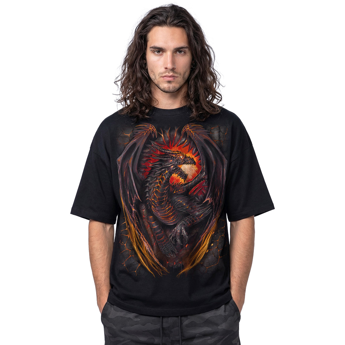 DRAGON FURNACE - Camiseta Box Negra