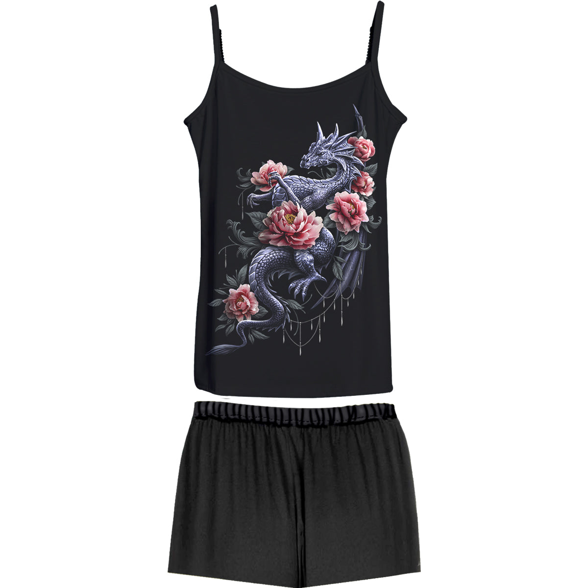 INSTINTOS MATERNALES - Conjunto de pijama gótico 4 piezas