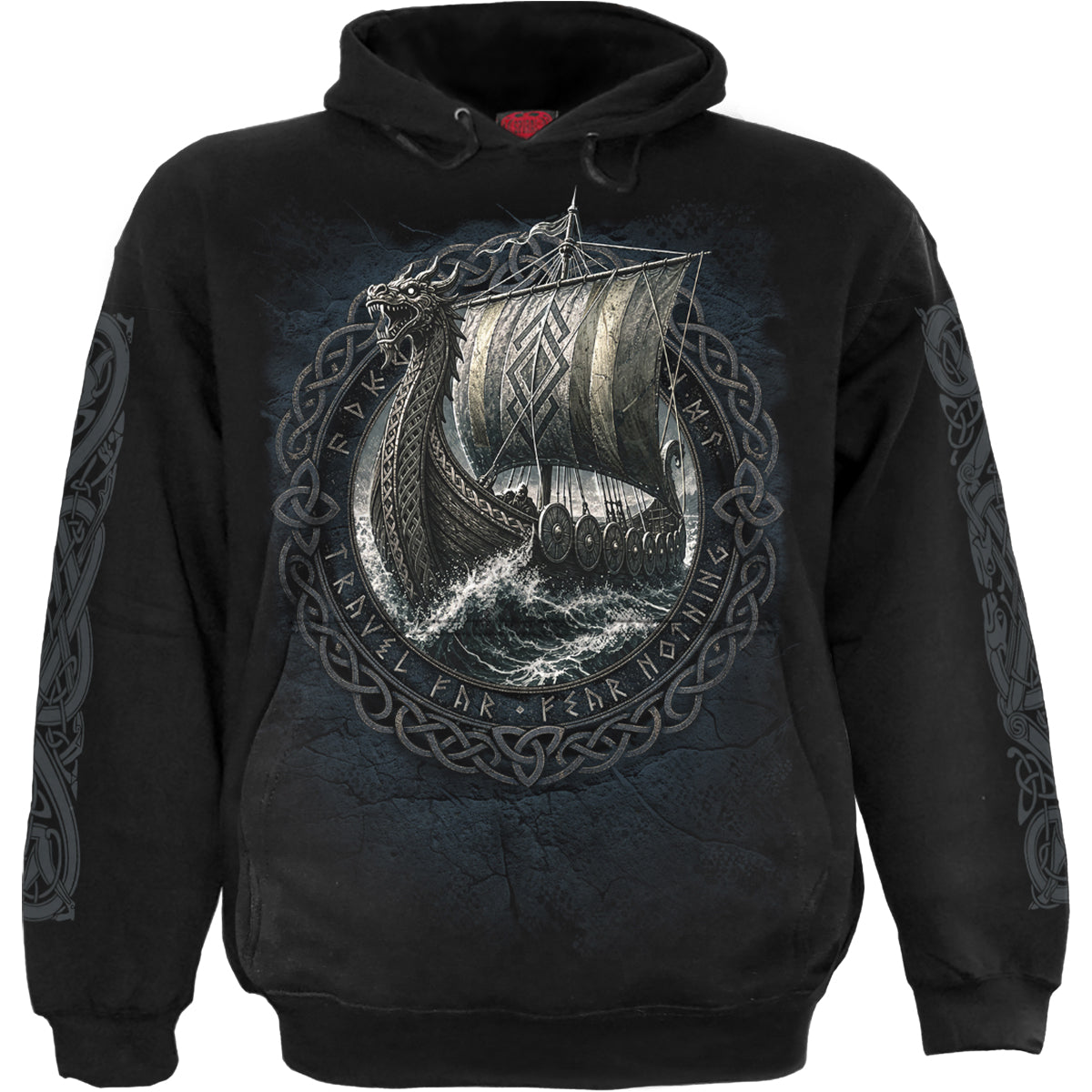 VIKING NORSEMAN - Sudadera con capucha negra