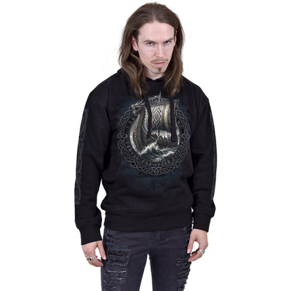 VIKING NORSEMAN - Sudadera con capucha negra