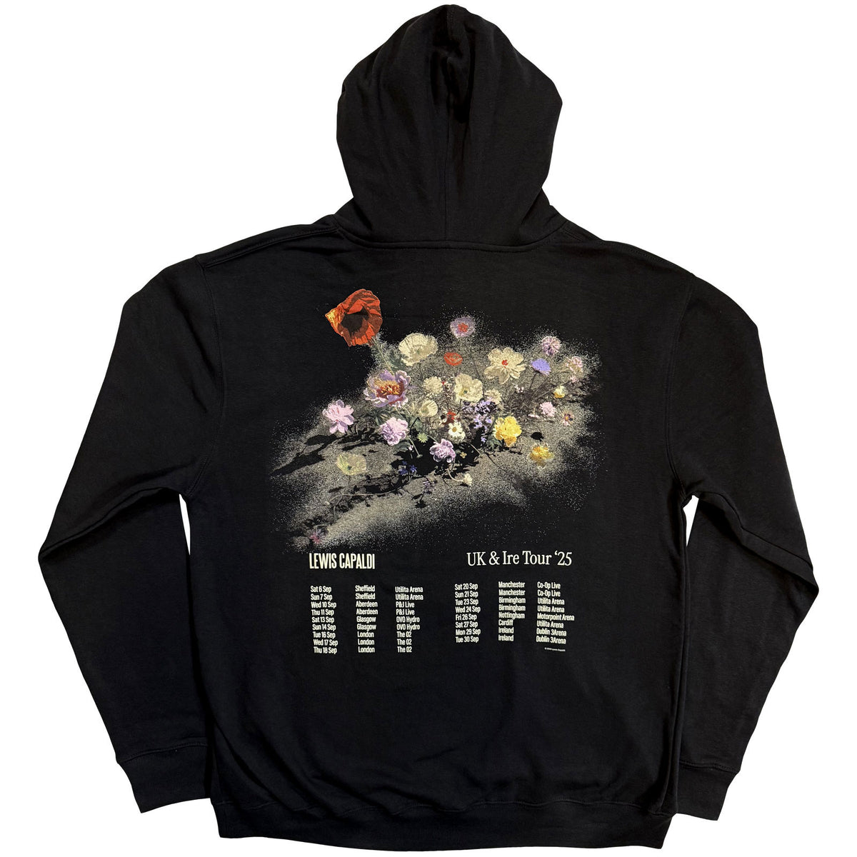 LEWIS CAPALDI - FLOWERS UK TOUR '25 - Pullover Hoodie Black
