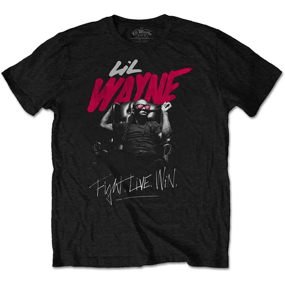 LIL WAYNE - FIGHT, LIVE, WIN - T-Shirt Black