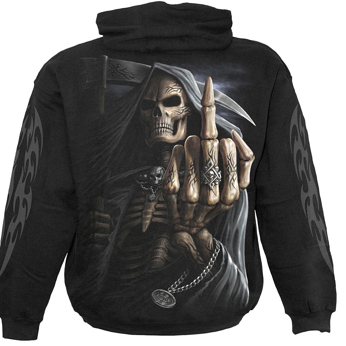 BONE FINGER - Sudadera con capucha Negra