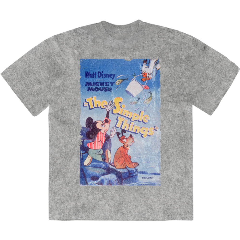 DISNEY - MICKEY THE SIMPLE THINGS - Stone Wash T-Shirt Grey
