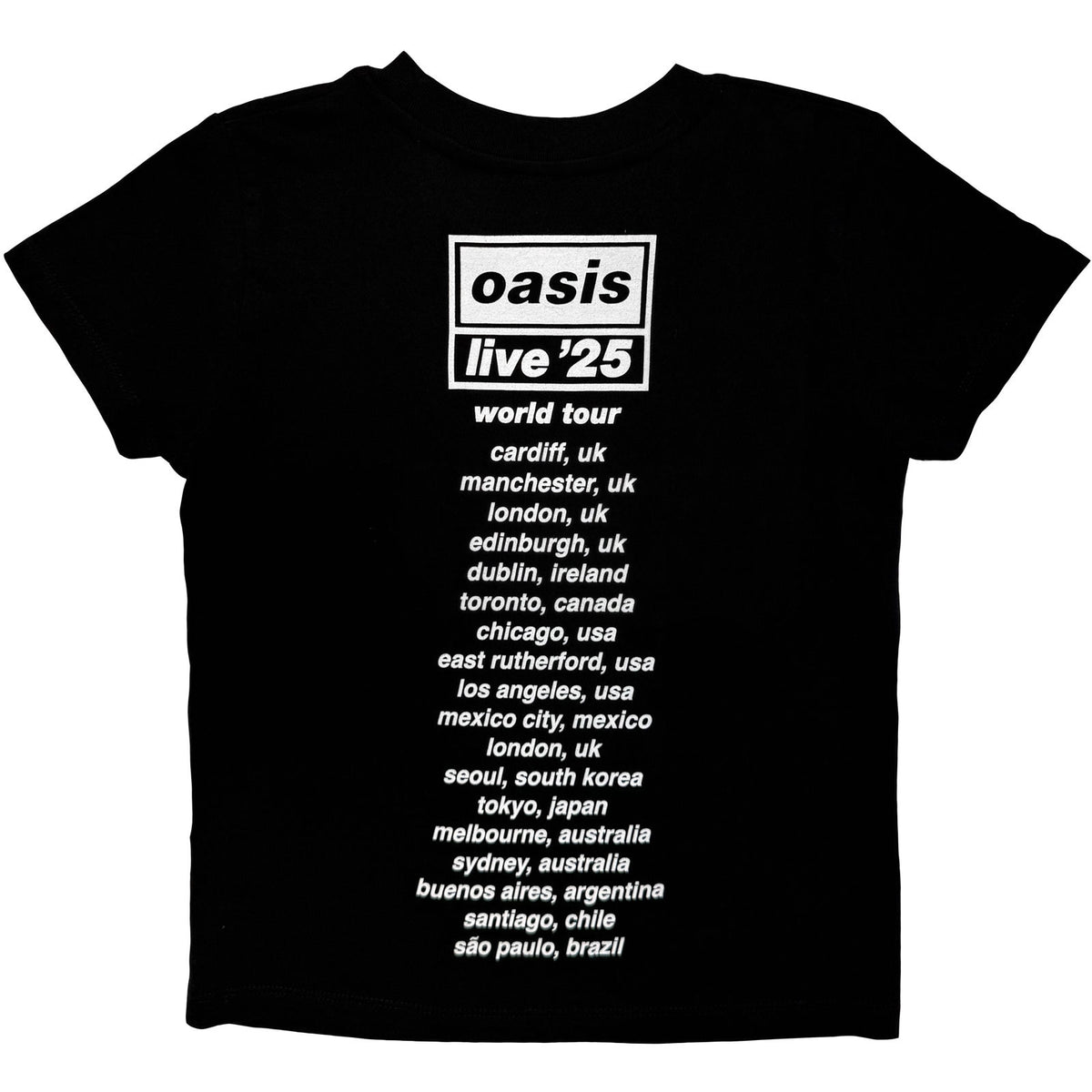 OASIS - WONDERWALL LIVE '25 WORLD - Kids T-Shirt Black