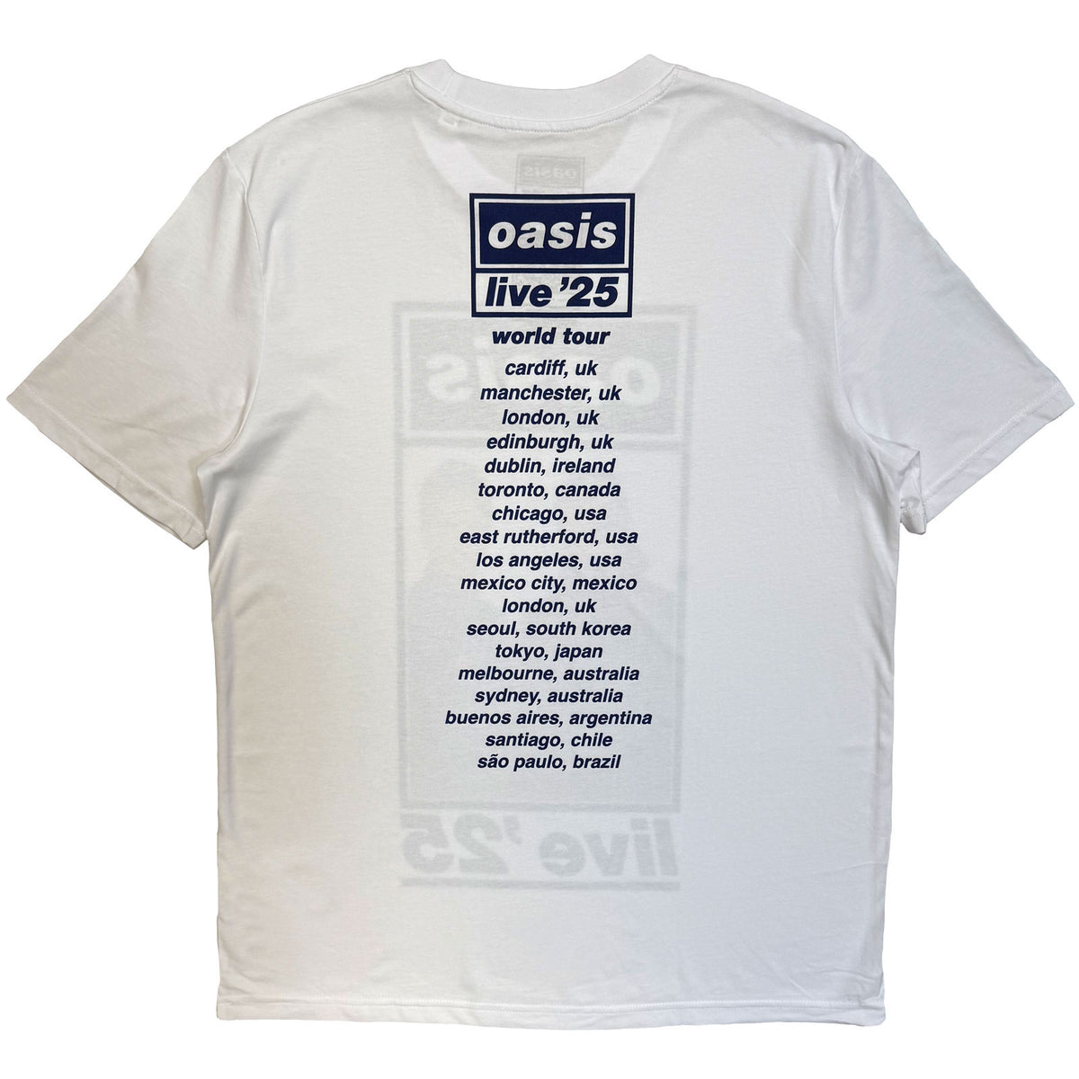 OASIS - COLOUR PHOTO LIVE '25 WORLD TOUR - T-Shirt White