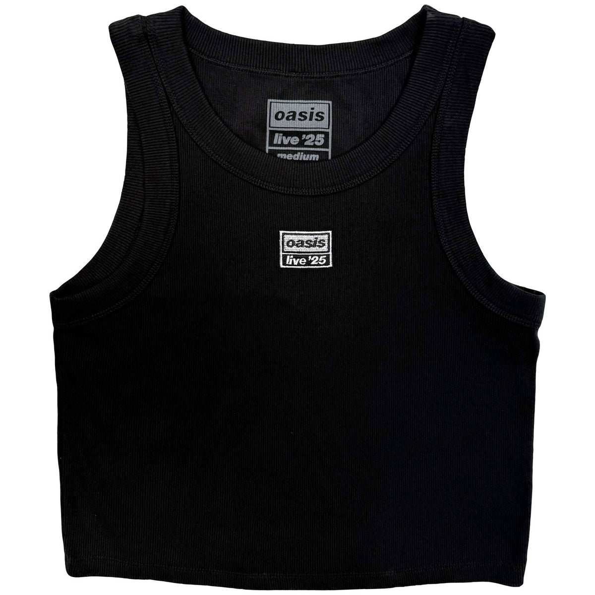 OASIS - LIVE '25 EMBROIDERED - Vest T-Shirt Black