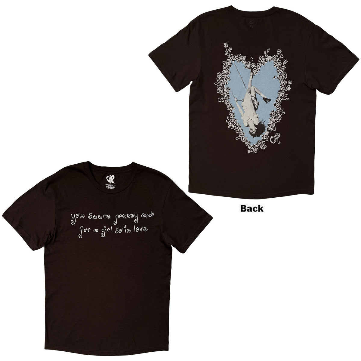 OLIVIA RODRIGO - BLUE DAISY HEART - T-Shirt Brown
