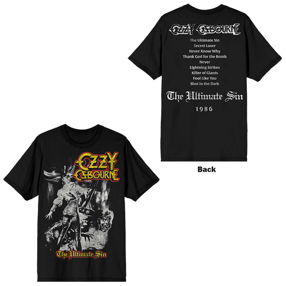 OZZY OSBOURNE - ULTIMATE SIN TRIBUTE - T-Shirt Black