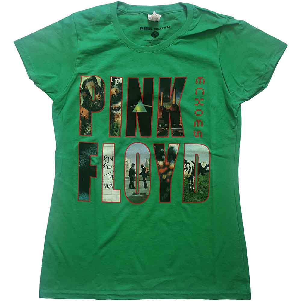 PINK FLOYD - ECHOES ALBUM MONTAGE - Ladies T-Shirt Green